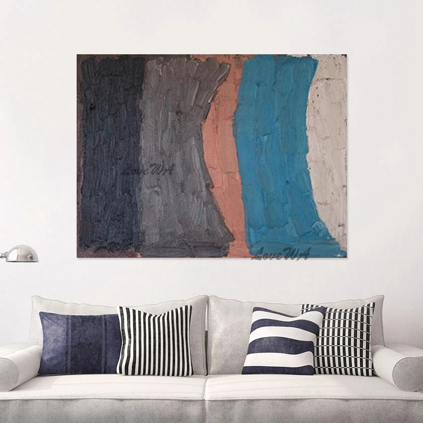 Art Canvas Handmade Contemporary Painting Large Size Acrylic Design Wall Picture Abstraction Frameless Decorative Items For Cafe